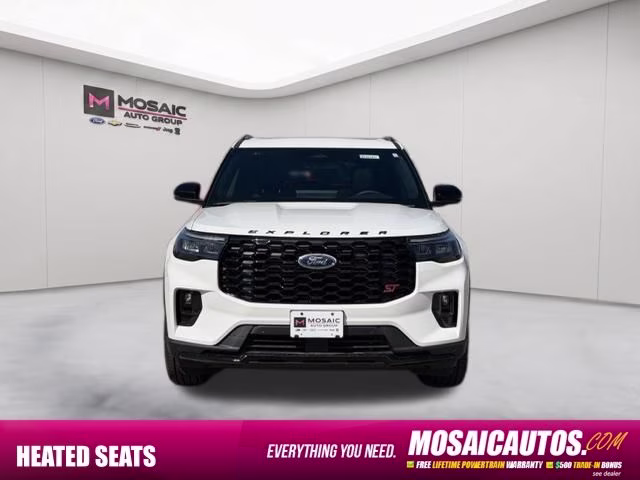 2026 White Metallic Ford Explorer ST 4X4 SUV