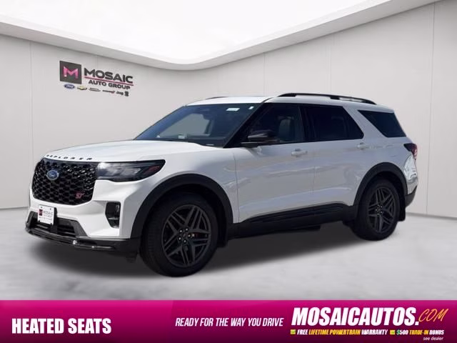 2026 White Metallic Ford Explorer ST 4X4 SUV