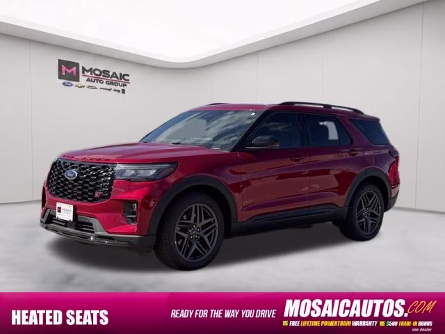 2026 Rapid Red Metallic Tinted Clearcoat Ford Explorer ST 4X4 SUV