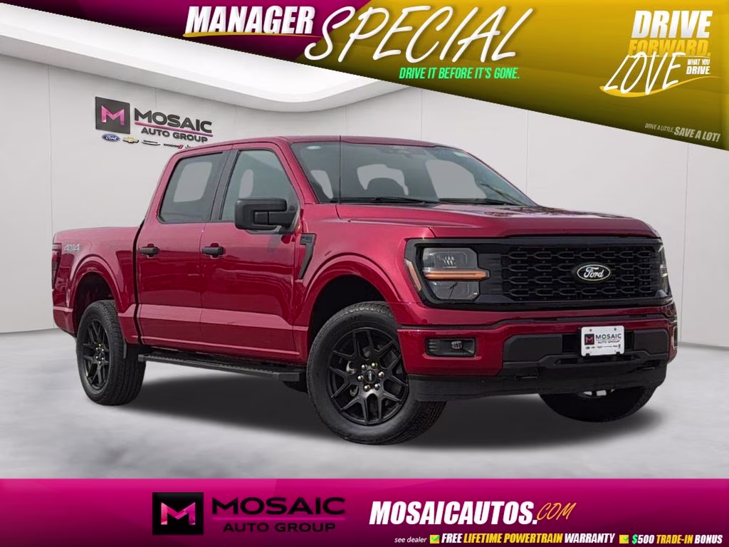 2025 Red Metallic Ford F-150 STX 4X4 Truck