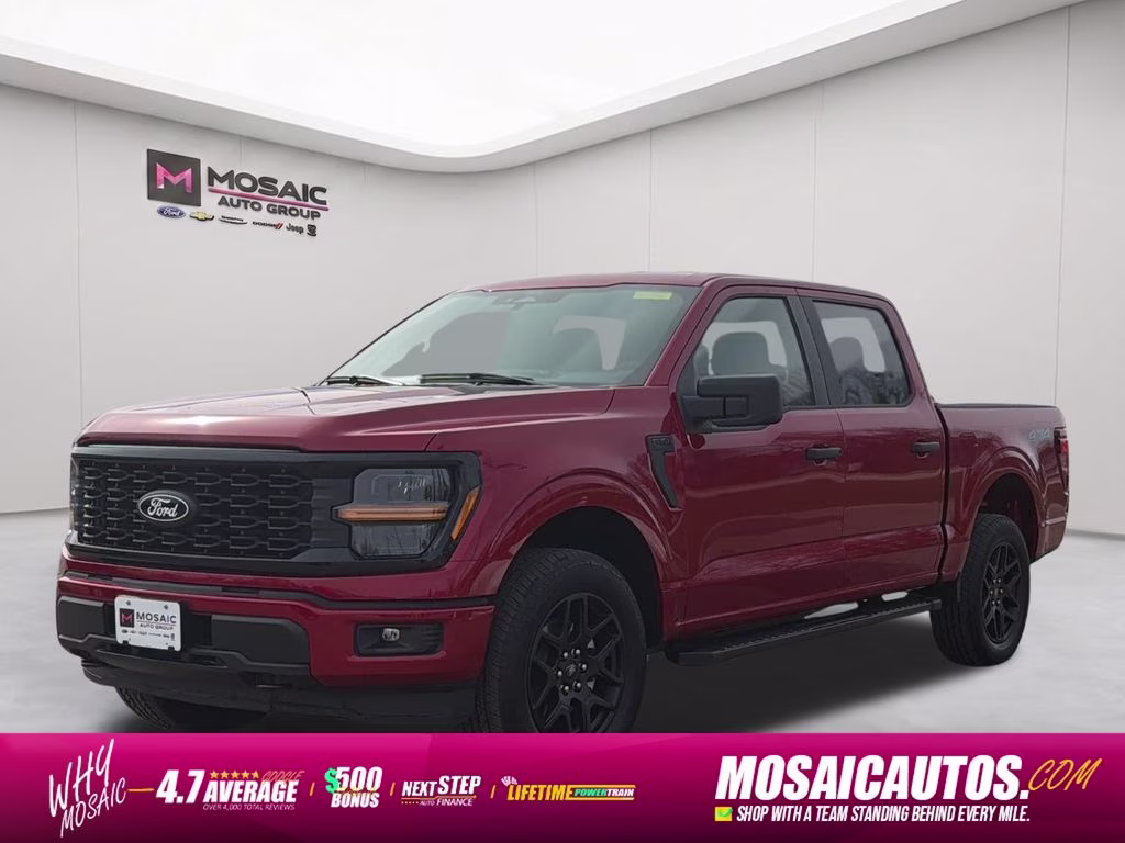 2025 Red Metallic Ford F-150 STX 4X4 Truck