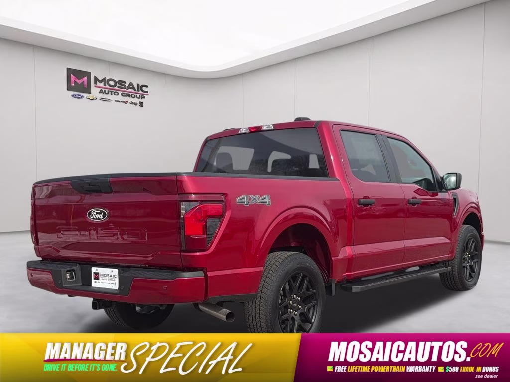 2025 Red Metallic Ford F-150 STX 4X4 Truck
