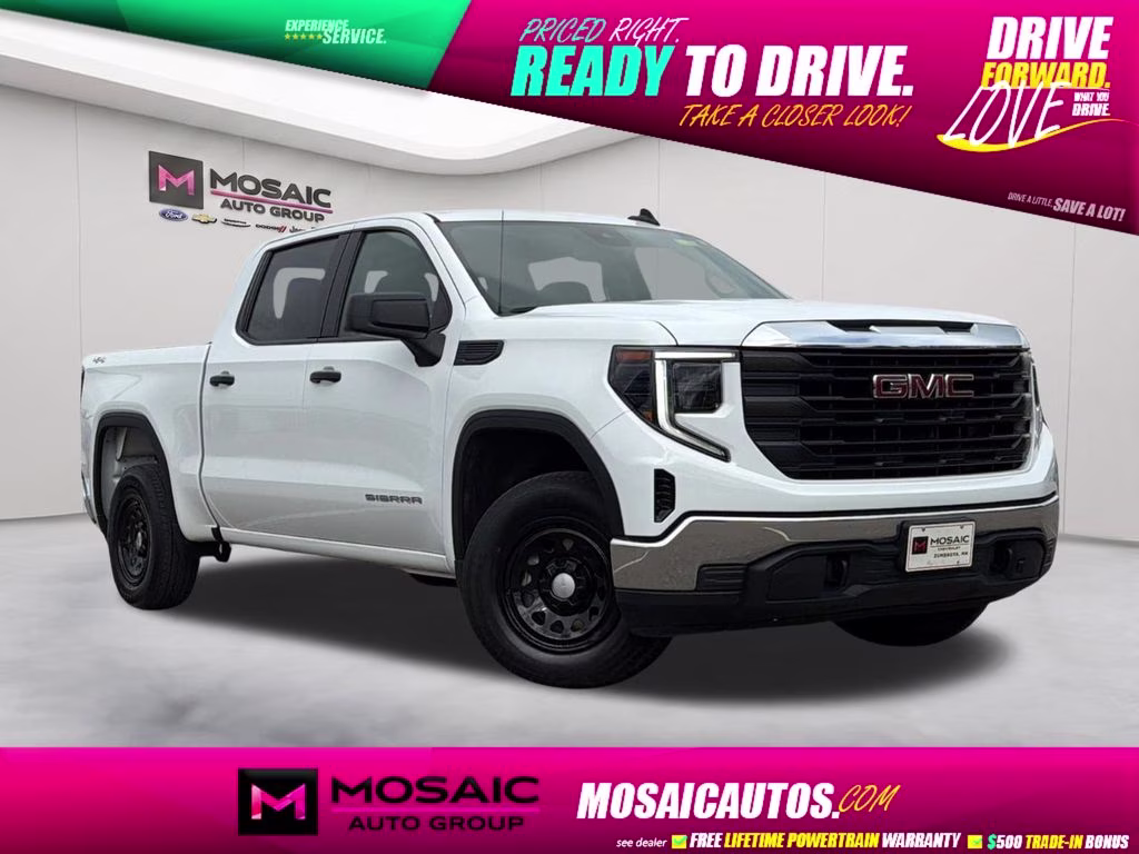 2024 Summit White GMC Sierra 1500 Pro 4X4 Truck