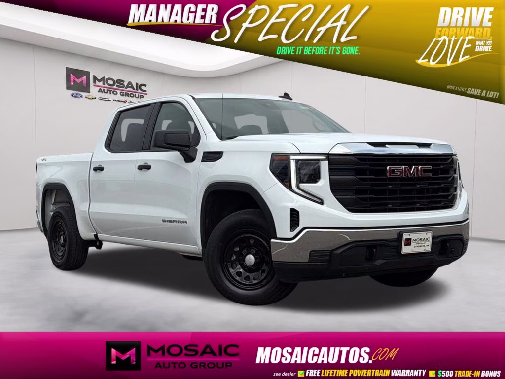 2024 Summit White GMC Sierra 1500 Pro 4X4 Truck
