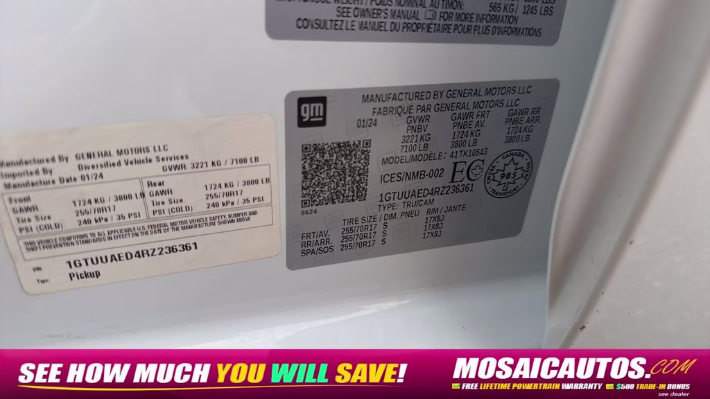 2024 Summit White GMC Sierra 1500 Pro 4X4 Truck