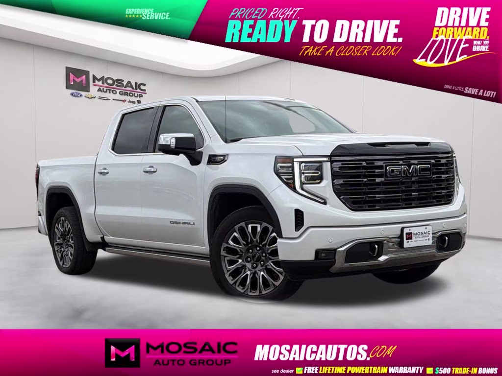 2025 White Frost Tricoat GMC Sierra 1500 Denali Ultimate 4X4 Truck