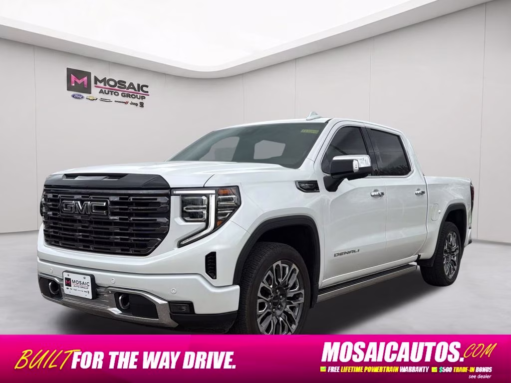 2025 White Frost Tricoat GMC Sierra 1500 Denali Ultimate 4X4 Truck