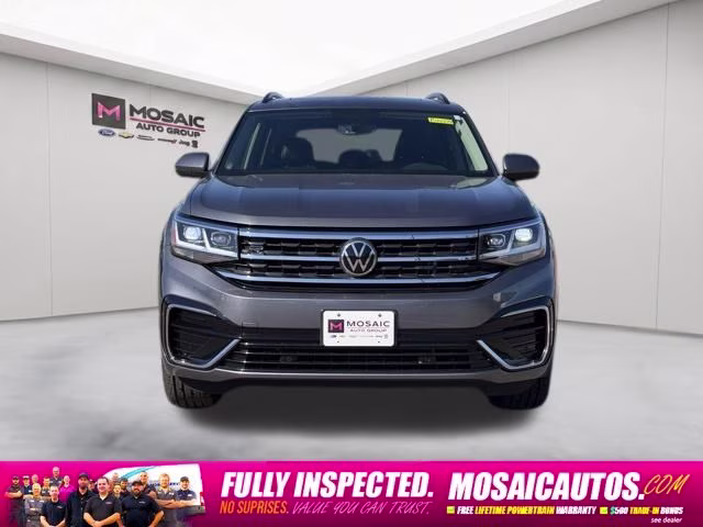 2021 Pyrite Silver Metallic Volkswagen Atlas 3.6L V6 SE w/Technology R-Line AWD SUV