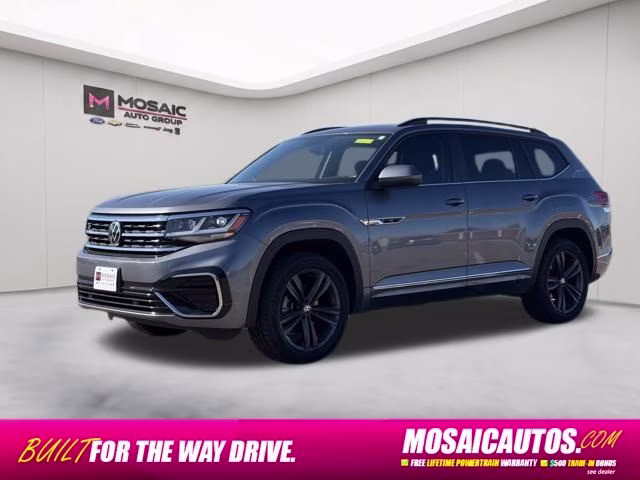 2021 Pyrite Silver Metallic Volkswagen Atlas 3.6L V6 SE w/Technology R-Line AWD SUV