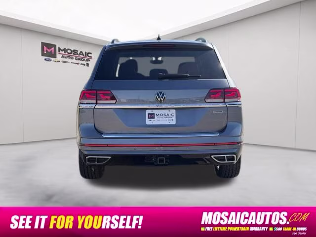 2021 Pyrite Silver Metallic Volkswagen Atlas 3.6L V6 SE w/Technology R-Line AWD SUV