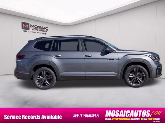 2021 Pyrite Silver Metallic Volkswagen Atlas 3.6L V6 SE w/Technology R-Line AWD SUV