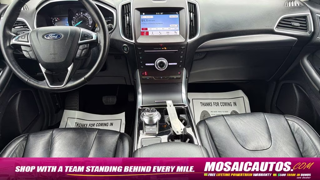 2019 Blue Metallic Ford Edge Titanium AWD SUV