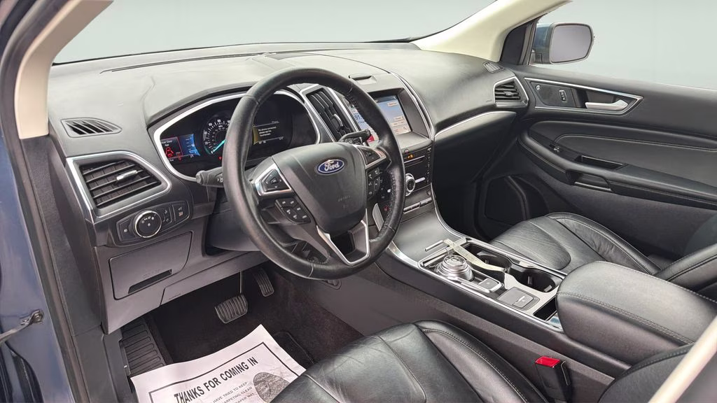 2019 Blue Metallic Ford Edge Titanium AWD SUV