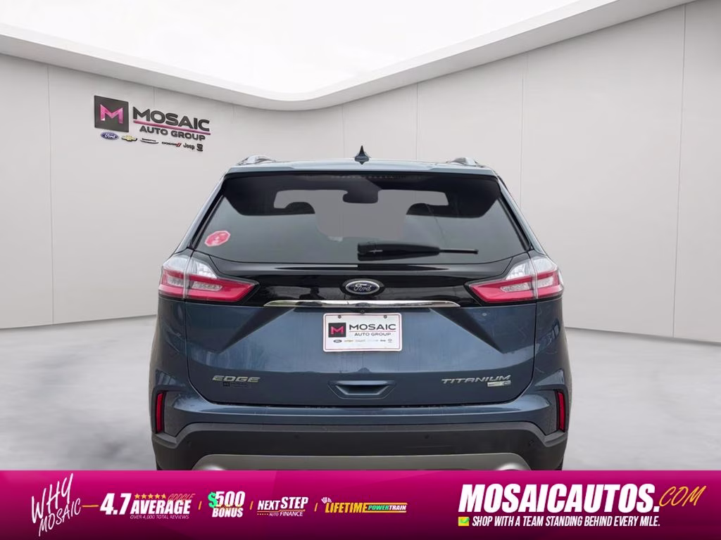 2019 Blue Metallic Ford Edge Titanium AWD SUV
