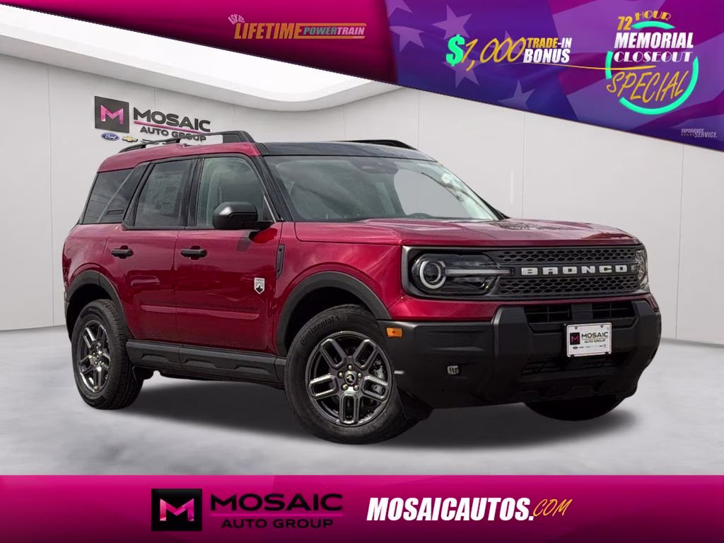 2025 Ruby Red Metallic Tinted Clearcoat Ford Bronco Sport Big Bend 4X4 SUV