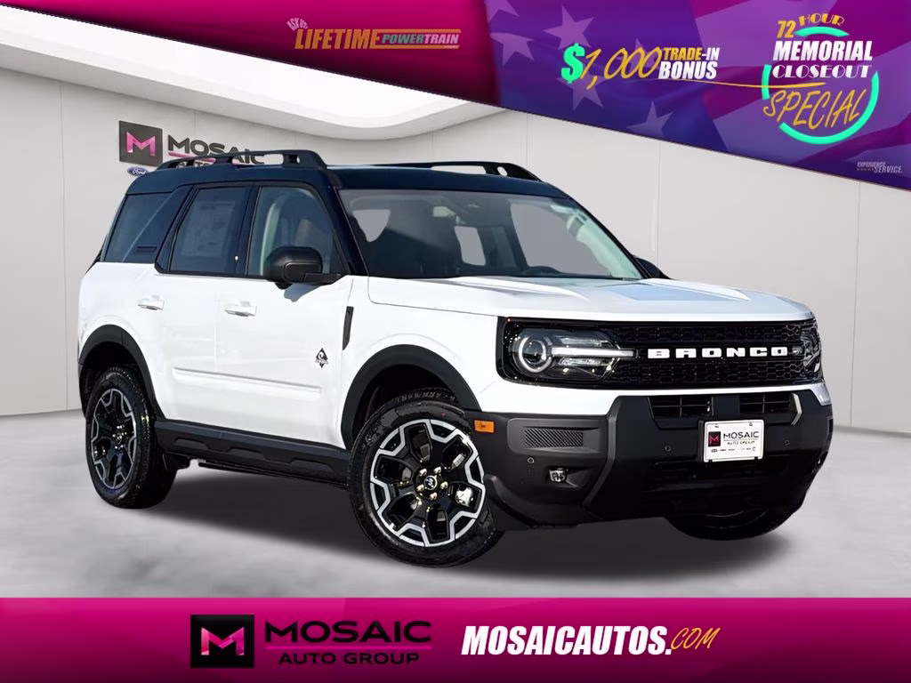 2025 Oxford White Ford Bronco Sport Outer Banks 4X4 SUV
