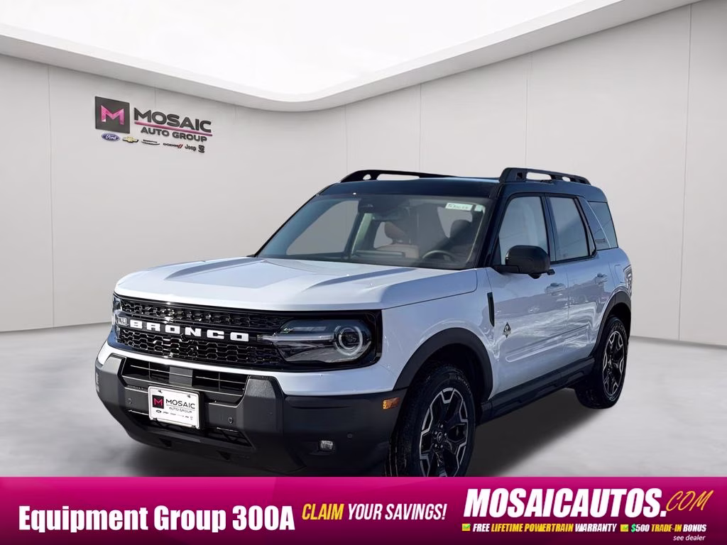 2025 Oxford White Ford Bronco Sport Outer Banks 4X4 SUV