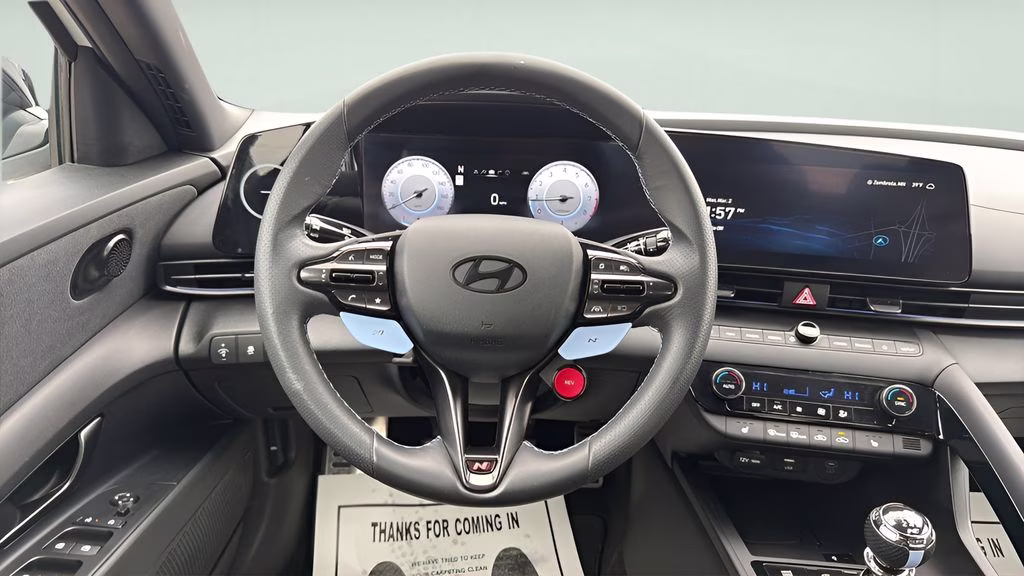 2025 Atlas White Hyundai Elantra N Base FWD Sedan