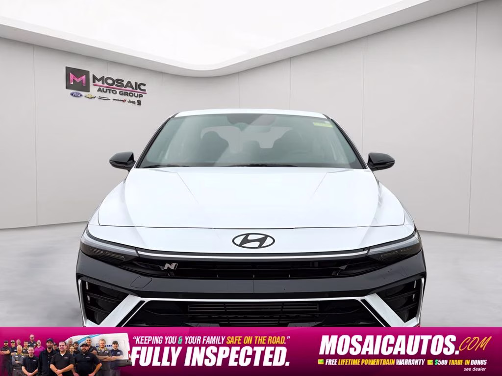 2025 Atlas White Hyundai Elantra N Base FWD Sedan