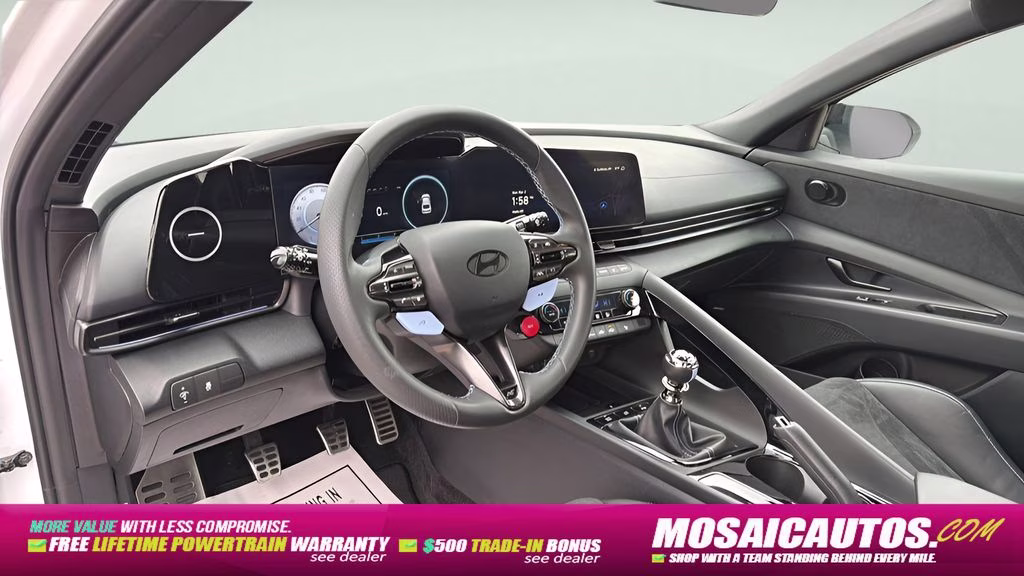 2025 Atlas White Hyundai Elantra N Base FWD Sedan