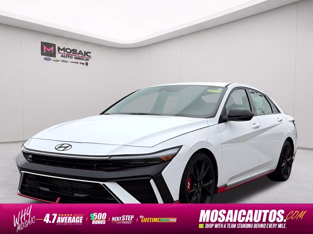 2025 Atlas White Hyundai Elantra N Base FWD Sedan