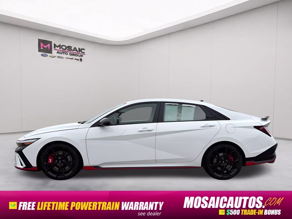 2025 Atlas White Hyundai Elantra N Base FWD Sedan