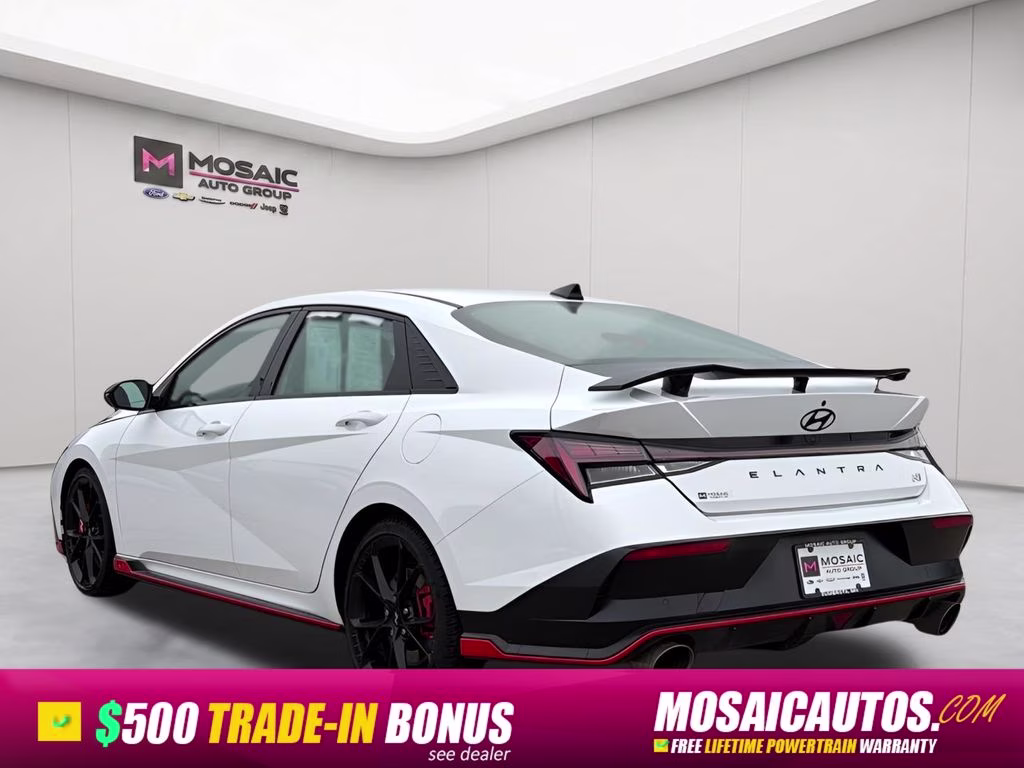 2025 Atlas White Hyundai Elantra N Base FWD Sedan