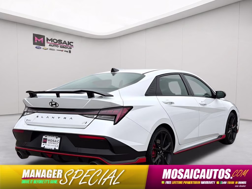 2025 Atlas White Hyundai Elantra N Base FWD Sedan