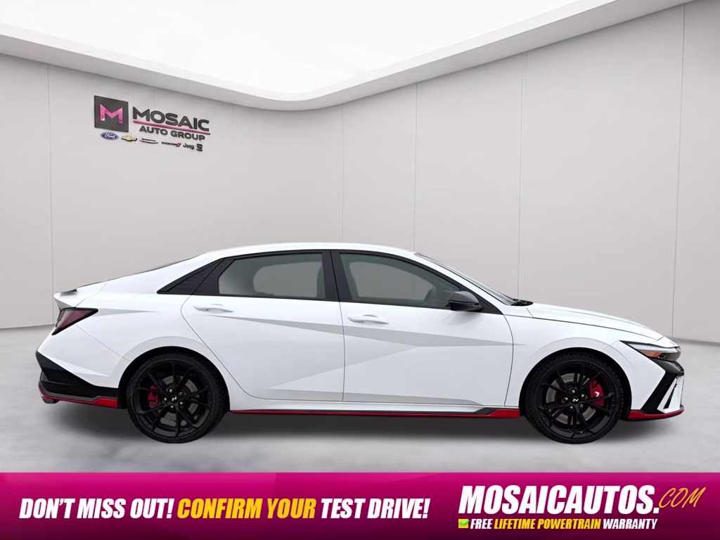 2025 Atlas White Hyundai Elantra N Base FWD Sedan