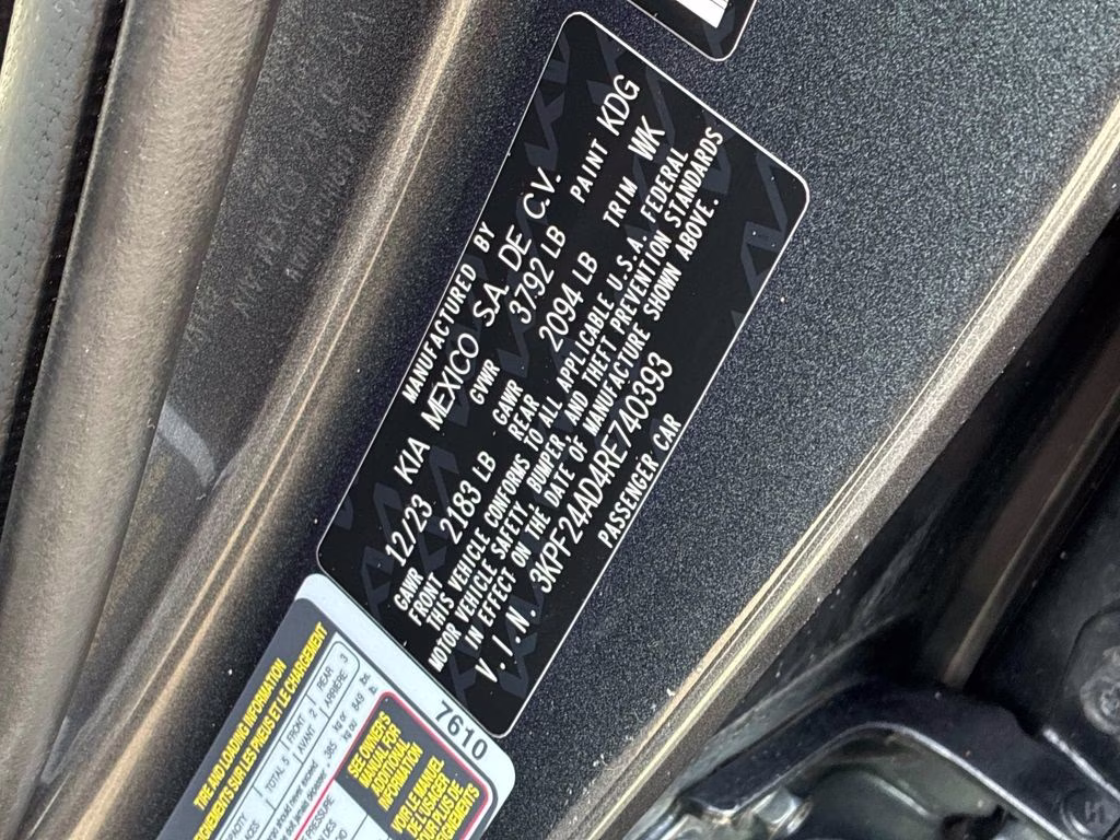 2024 Gravity Gray Kia Forte LXS FWD Sedan