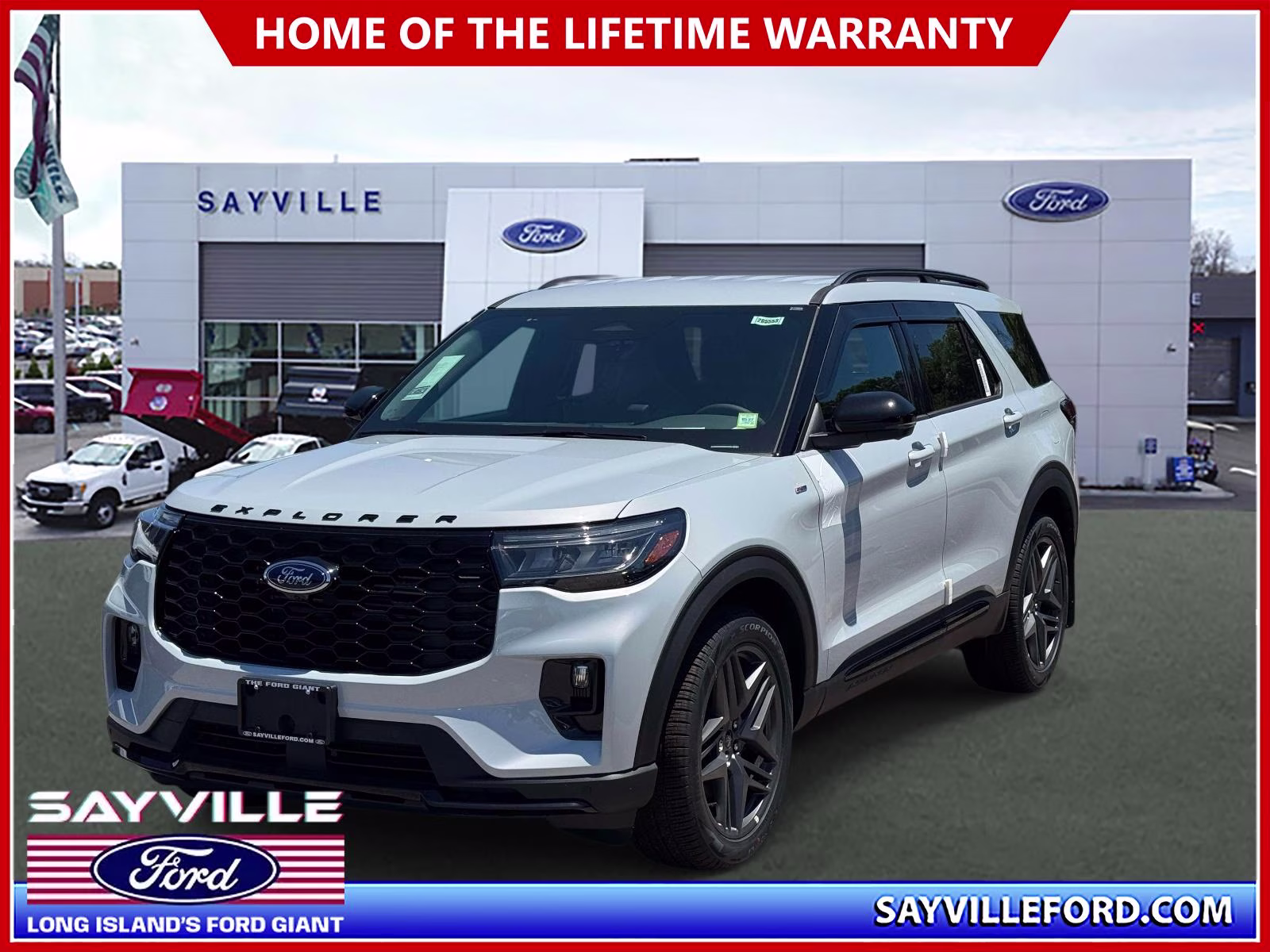 2026 White Ford Explorer ST-Line 4X4 SUV