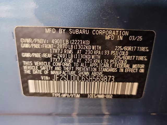 2025 Horizon Blue Pearl Subaru Forester Premium AWD SUV