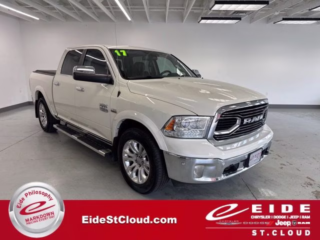 2017 Pearl White Ram 1500 Laramie Longhorn 4X4 Truck