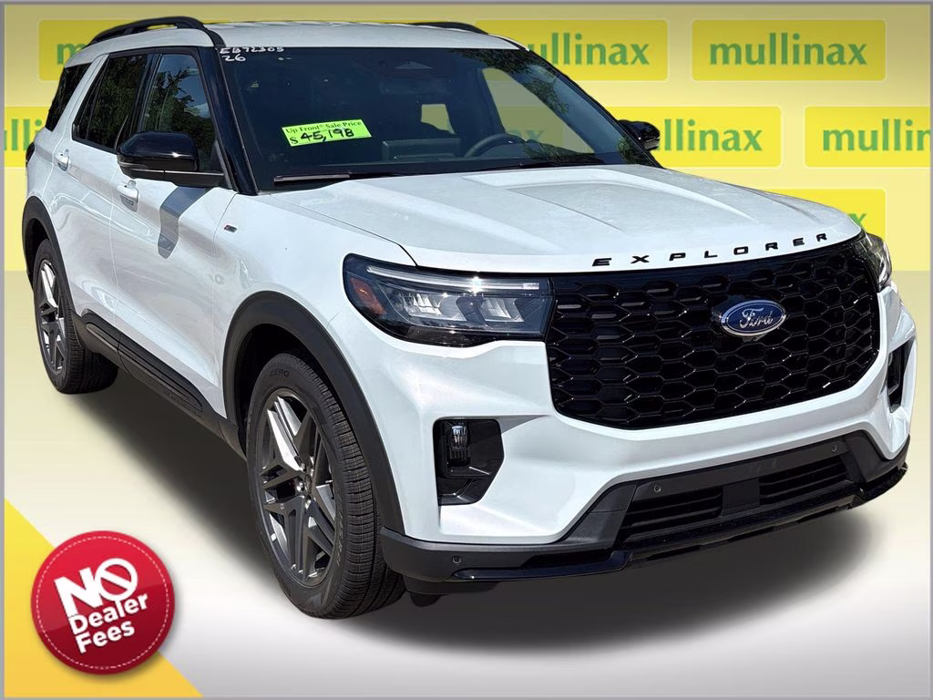 2026 White Metallic Ford Explorer ST-Line RWD SUV