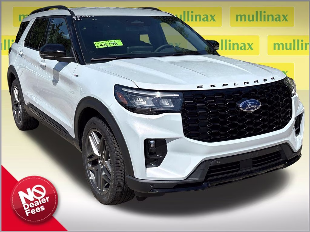 2026 White Metallic Ford Explorer ST-Line RWD SUV