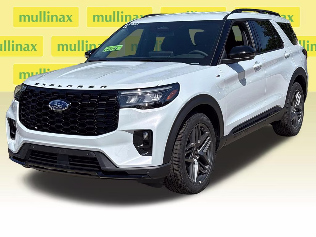 2026 White Metallic Ford Explorer ST-Line RWD SUV