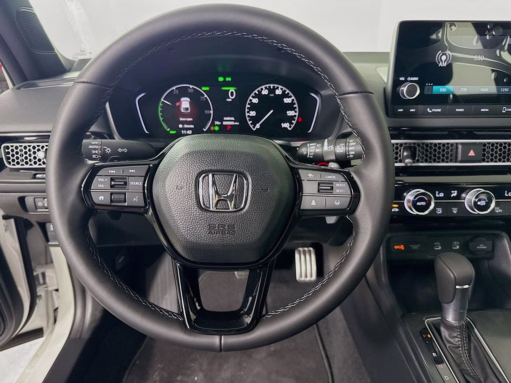 2026 Platinum White Pearl Honda Civic Hybrid Sport FWD Hatchback
