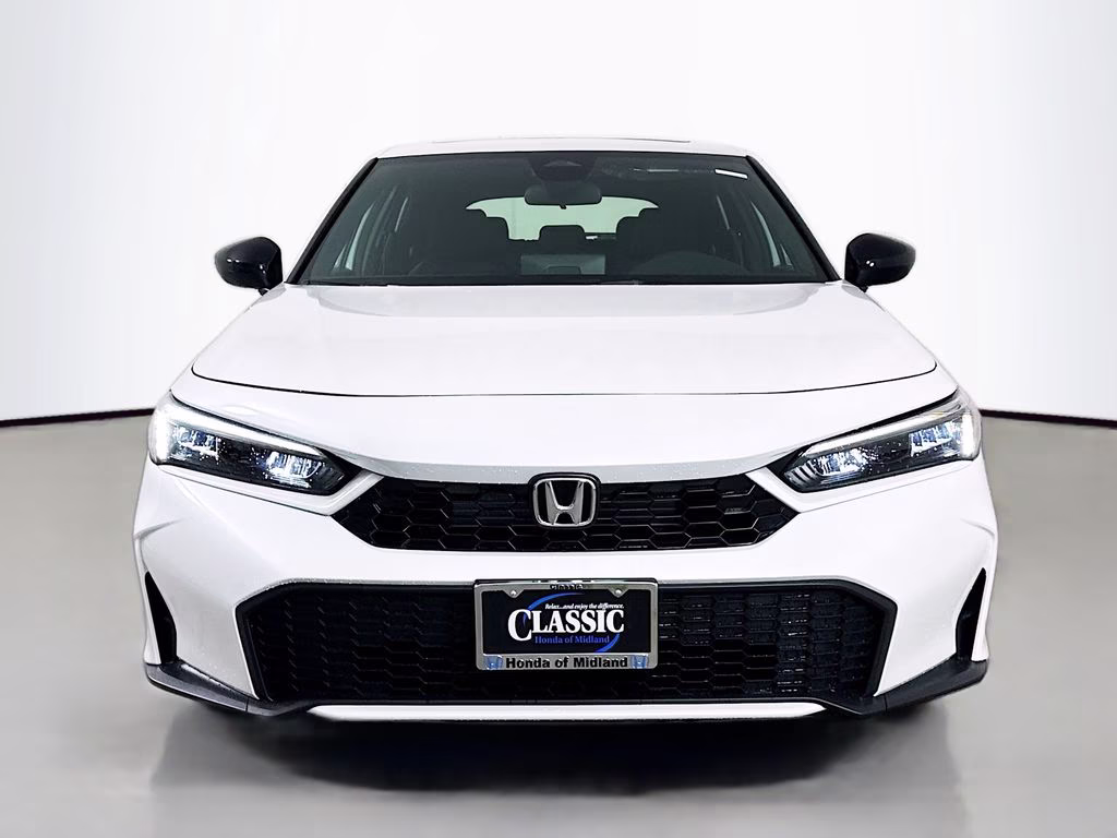 2026 Platinum White Pearl Honda Civic Hybrid Sport FWD Hatchback