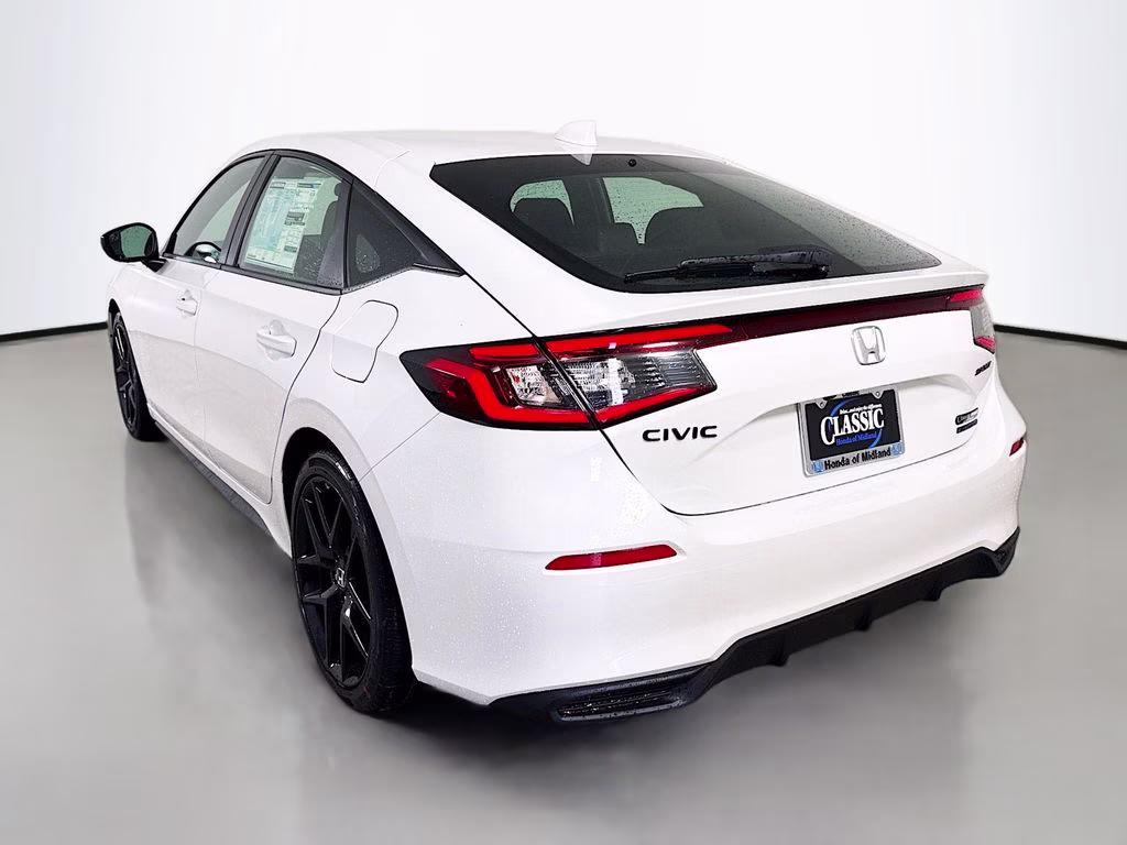 2026 Platinum White Pearl Honda Civic Hybrid Sport FWD Hatchback
