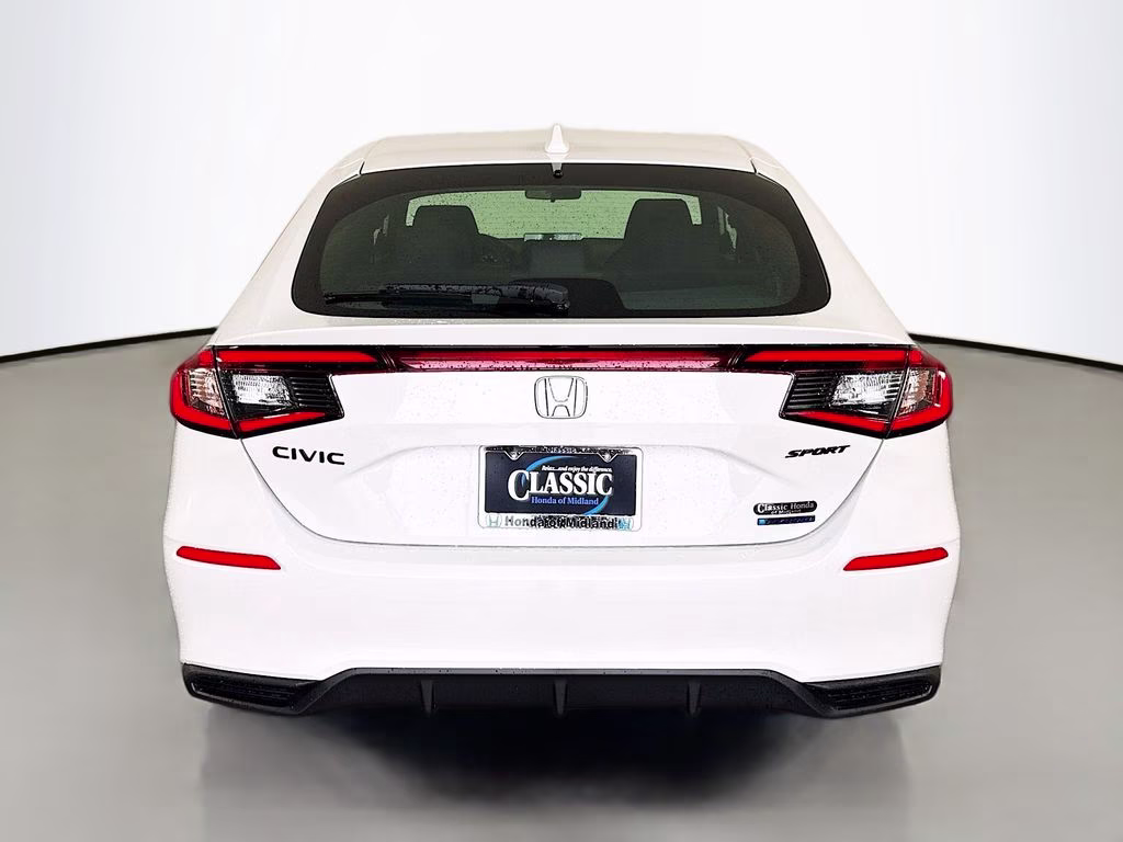 2026 Platinum White Pearl Honda Civic Hybrid Sport FWD Hatchback