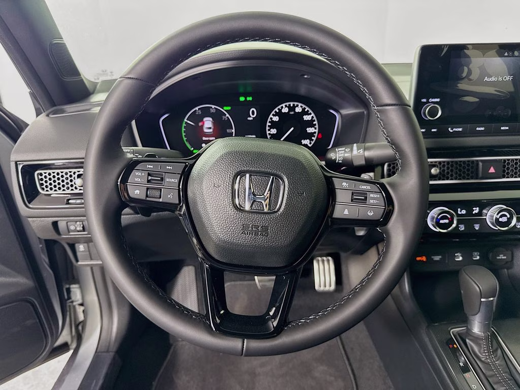 2026 Solar Silver Metallic Honda Civic Hybrid Sport FWD Sedan