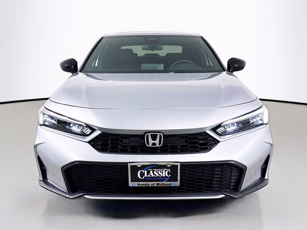 2026 Solar Silver Metallic Honda Civic Hybrid Sport FWD Sedan
