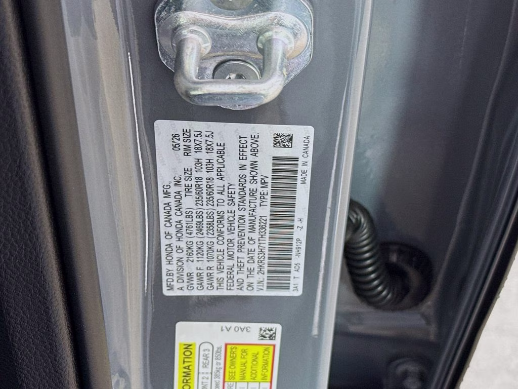 2026 Urban Gray Pearl Honda CR-V EX-L FWD SUV