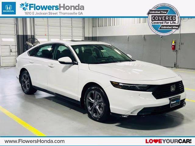 2026 Platinum White Pearl Honda Accord Hybrid EX-L FWD Sedan