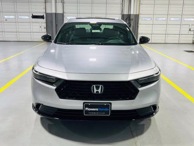 2026 Solar Silver Metallic Honda Accord Hybrid Sport-L FWD Sedan