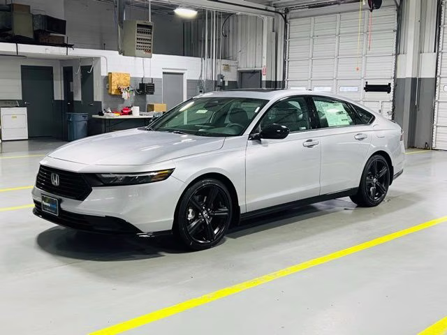 2026 Solar Silver Metallic Honda Accord Hybrid Sport-L FWD Sedan