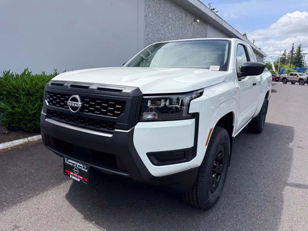 2026 Glacier White Nissan Frontier S 4X4 Truck