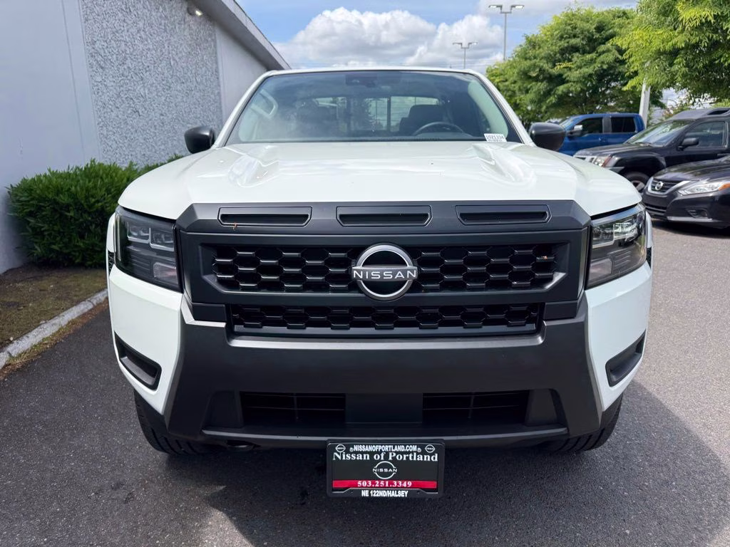 2026 Glacier White Nissan Frontier S 4X4 Truck