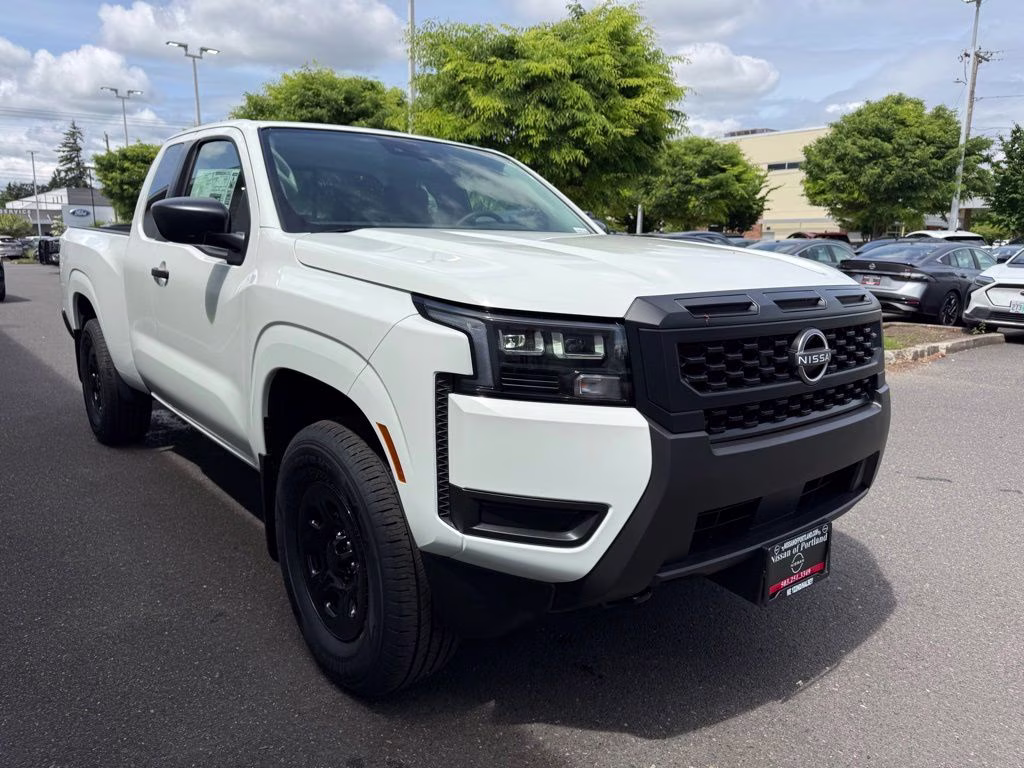 2026 Glacier White Nissan Frontier S 4X4 Truck