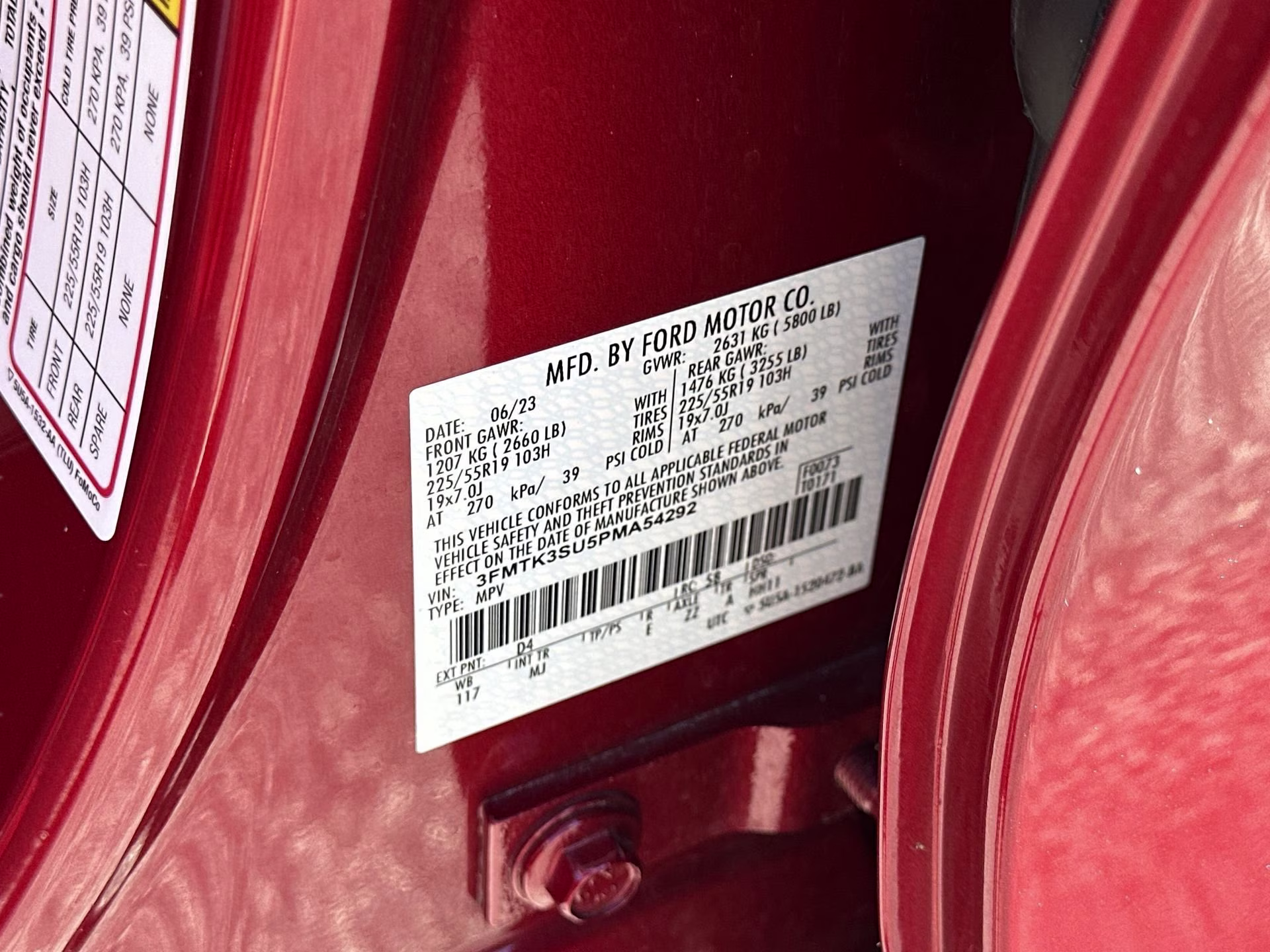 2023 Rapid Red Metallic Tinted Clearcoat Ford Mustang Mach-E Premium AWD SUV